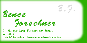bence forschner business card